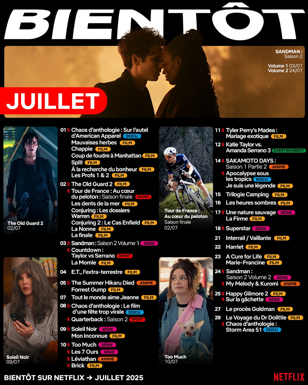 Netflix juillet 2025