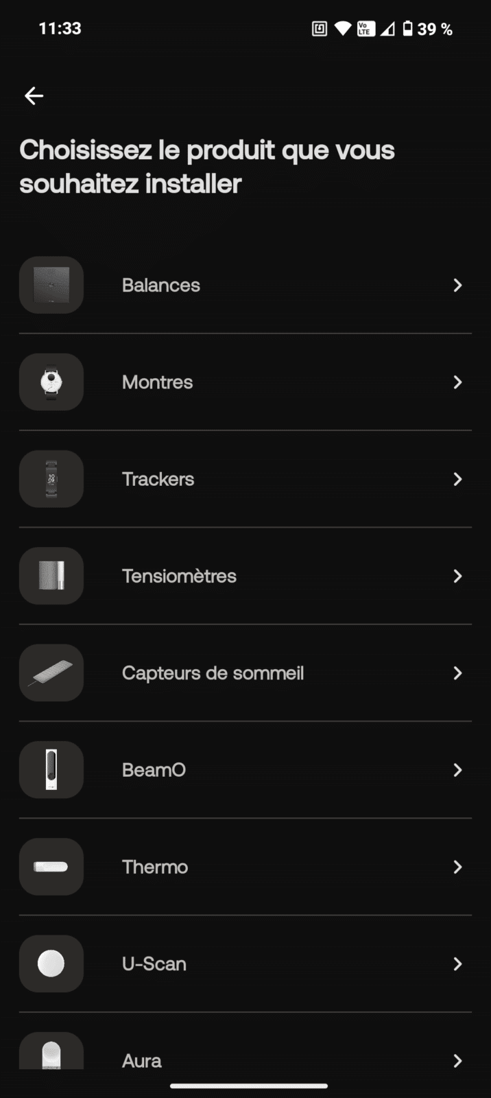 Withings appli