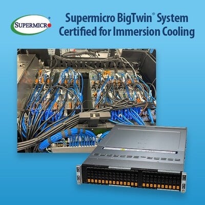 Supermicro obtient la certification Intel pour son système de refroidissement par immersion.