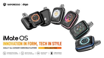 VAPORESSO dévoile iMate OS, un vapoteur innovant et compatible tous formats.
