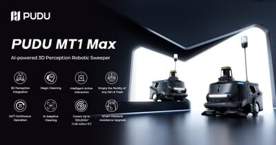 Le Pudu MT1 Max simplifie le nettoyage intelligent des grands espaces complexes.