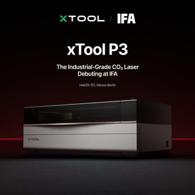 xTool lance la P3, une découpeuse laser CO₂ performante et intelligente.