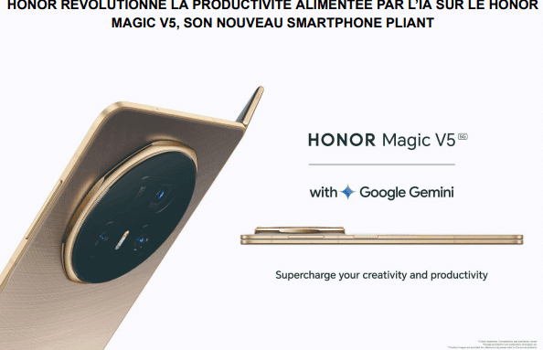 HONOR RÉVOLUTIONNE LA PRODUCTIVITÉ ALIMENTÉE PAR L’IA SUR LE HONOR MAGIC V5, SON NOUVEAU SMARTPHONE PLIANT