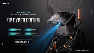 Aurzen dévoile le ZIP Cyber Edition, un projecteur compact au design futuriste.