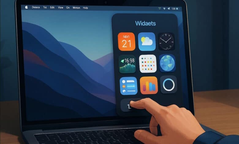 comment ajouter widgets mac