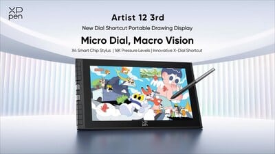 Découvrez les atouts du XPPen Artist 12 3rd, l'écran de dessin compact et performant.