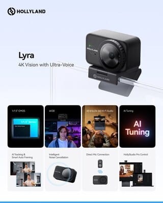 La webcam Lyra 4K UHD allie performance audiovisuelle et prix accessible pour tous.