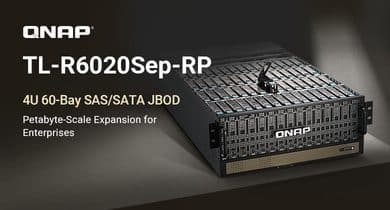 qnap tl-r6020sep-rp offre un stockage haute densité fiable et évolutif aux entreprises.