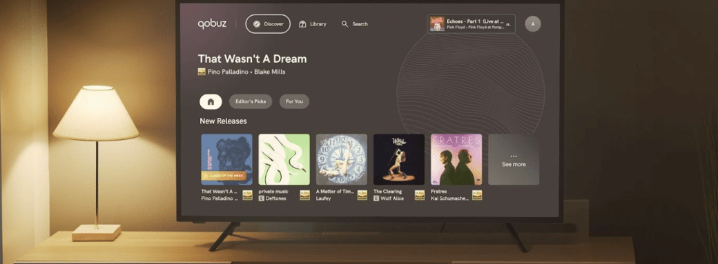 Qobuz lance son application Android TV