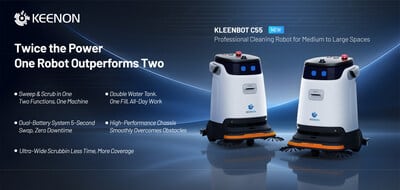 KEENON Robotics lance le C55, robot de nettoyage innovant pour grands espaces.