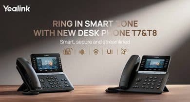 Yealink T7 T8 SIP allie sécurité, connectivité et durabilité pour bureaux hybrides.