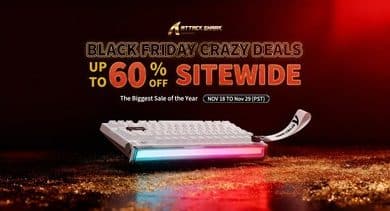 Des promotions exclusives et de nouveaux produits gaming chez ATTACK SHARK pour le Black Friday.