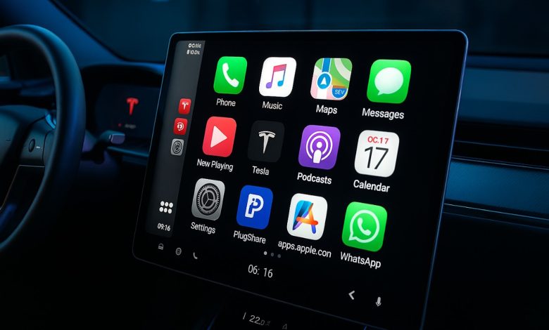tesla apple carplay