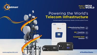 Eastman Auto & Power lance des batteries et onduleurs innovants pour les télécoms.