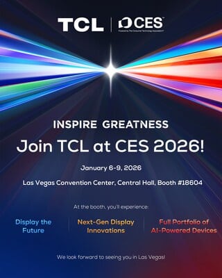TCL présente ses nouveautés visuelles et connectées fondées sur l’IA au CES 2026.