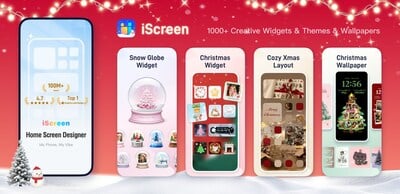 iScreen widget lance de nouveaux widgets et thèmes festifs pour Noël sur mobile.