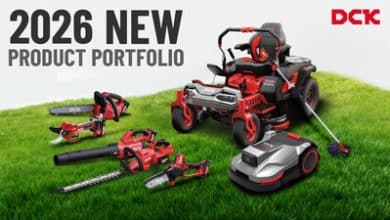 DCK outils jardin lance une nouvelle gamme à batterie pour entretenir gazon et jardin.