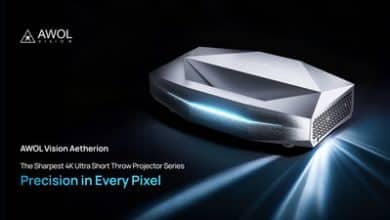 AWOL Vision lance Aetherion, un projecteur 4K UST ultra-net pour le cinéma maison.