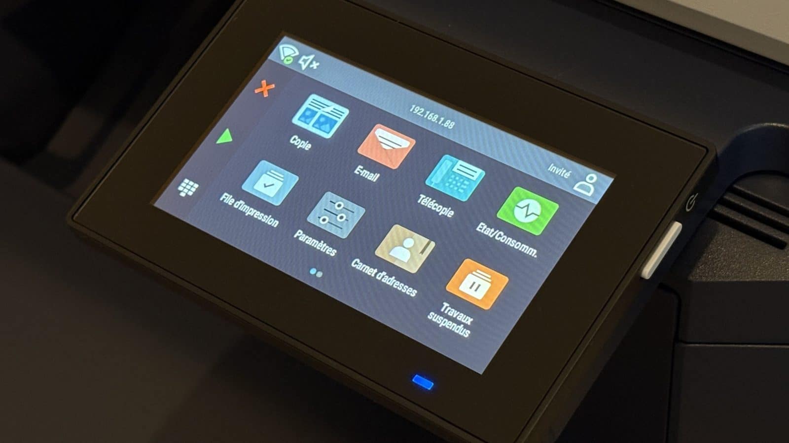 Xerox C325 - Panneau de control tactile