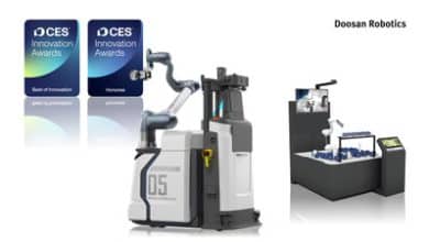 Doosan Robotics dévoile au CES 2026 des solutions robotiques IA innovantes et primées.