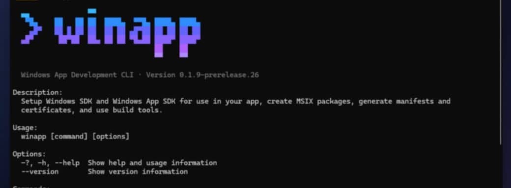 microsoft winapp cli