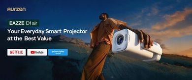 Découvrez le projecteur Aurzen Eazze D1 Air, facile à utiliser partout, à tout moment.