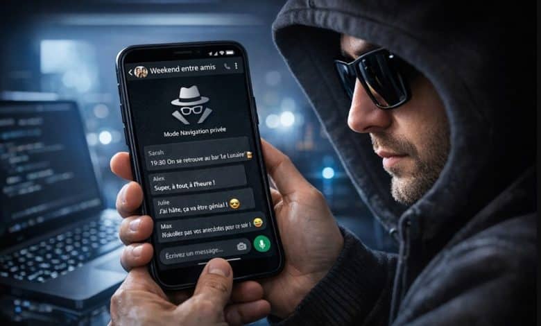 tuto whatsapp lire message groupe incognito