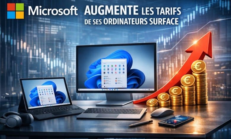 microsoft surface hausse tarifaire