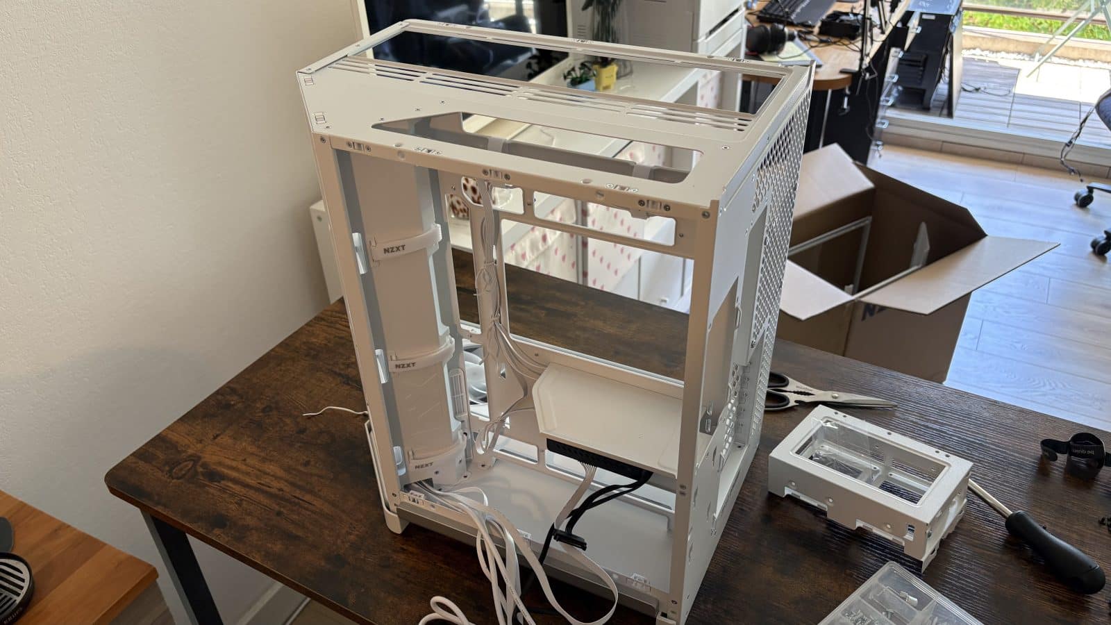 Photo du pc pendant le début du montage