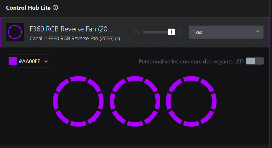 NZXT CAM : configuration RGB