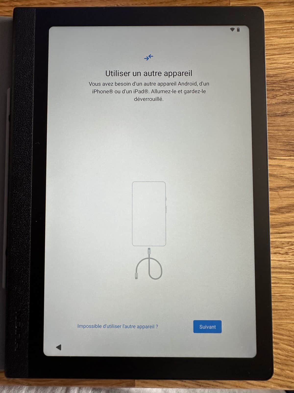 Transfert données Huion Note E