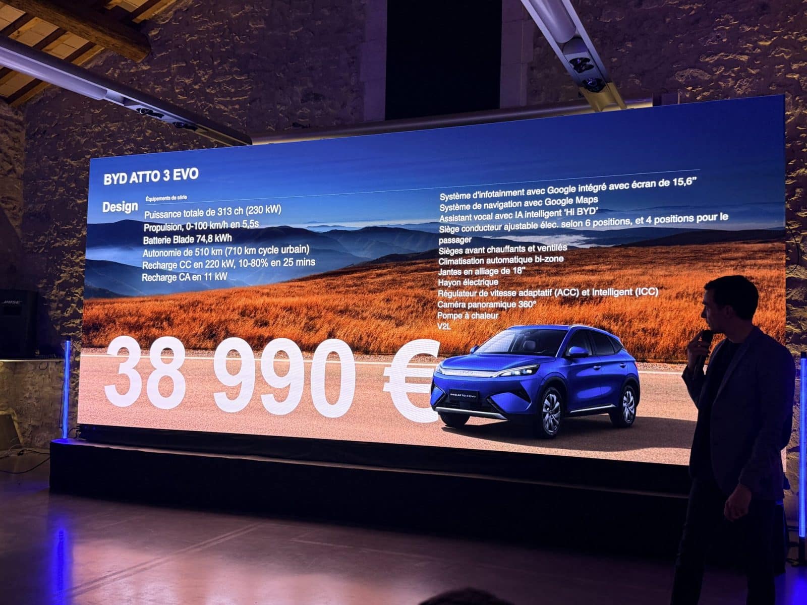 Tarif du BYD ATTO 3 EVO Design à 38 990 euros