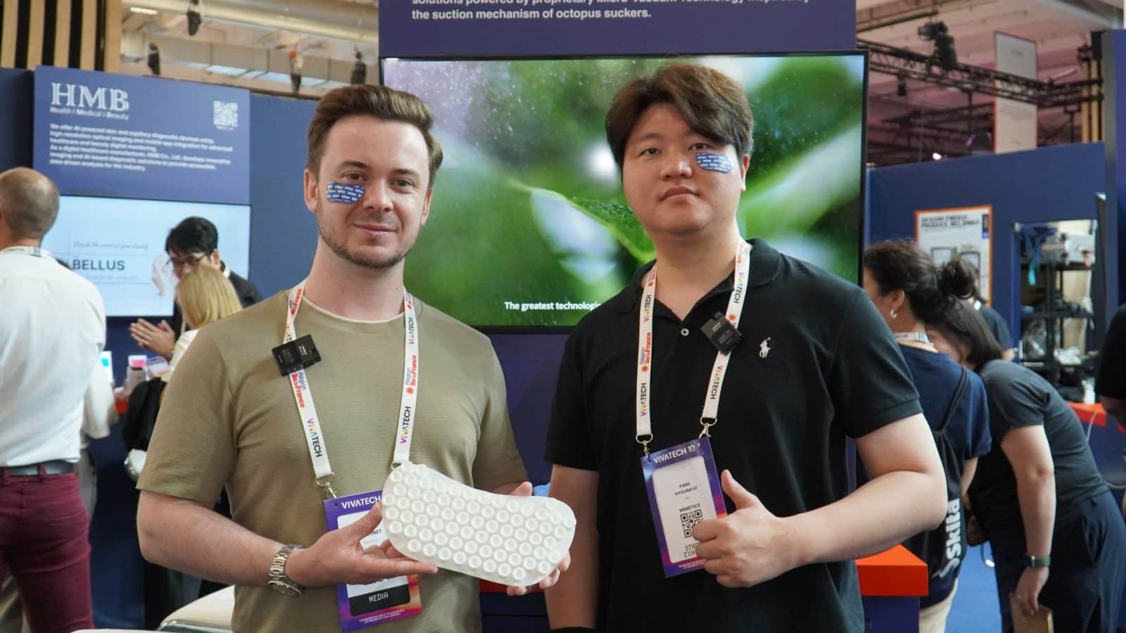 Patch biomimétique Mimetics à micro-ventouses présenté à VivaTech 2026