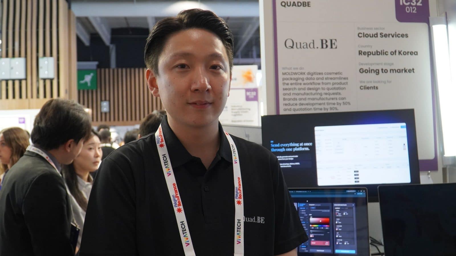 La plateforme MoldWork de Quad.BE en démonstration sur le stand à VivaTech 2026