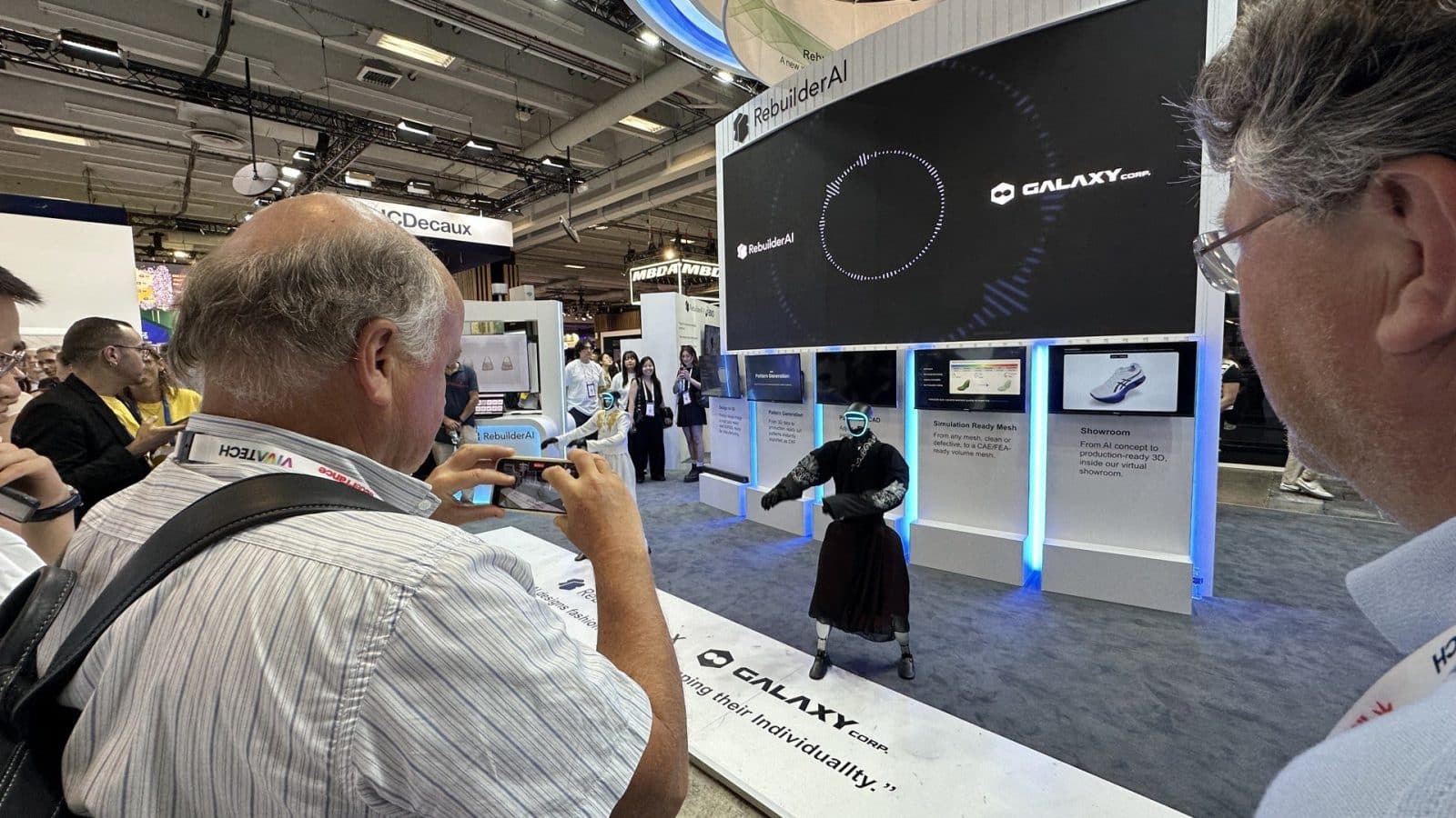 Démo 3D de RebuilderAI montrant le passage du design aux données de production à VivaTech 2026