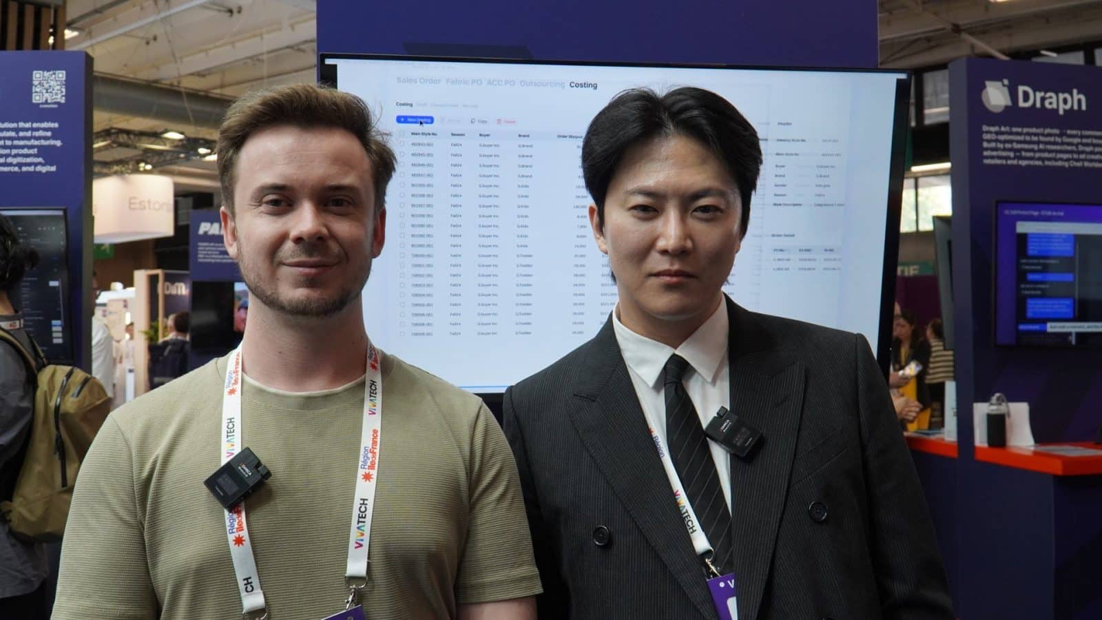 Le dashboard SIJE à l'écran du stand à VivaTech 2026
