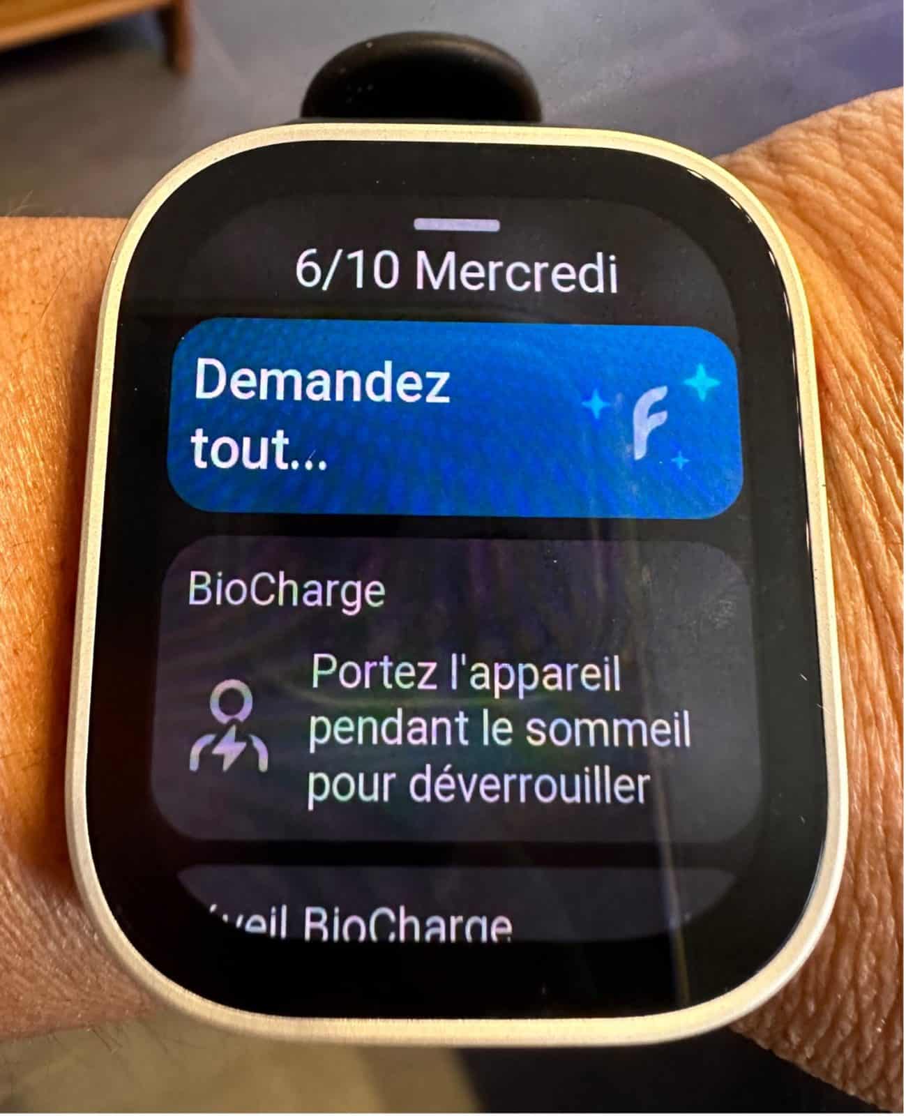 Amazfit Bip Max menu liste 1