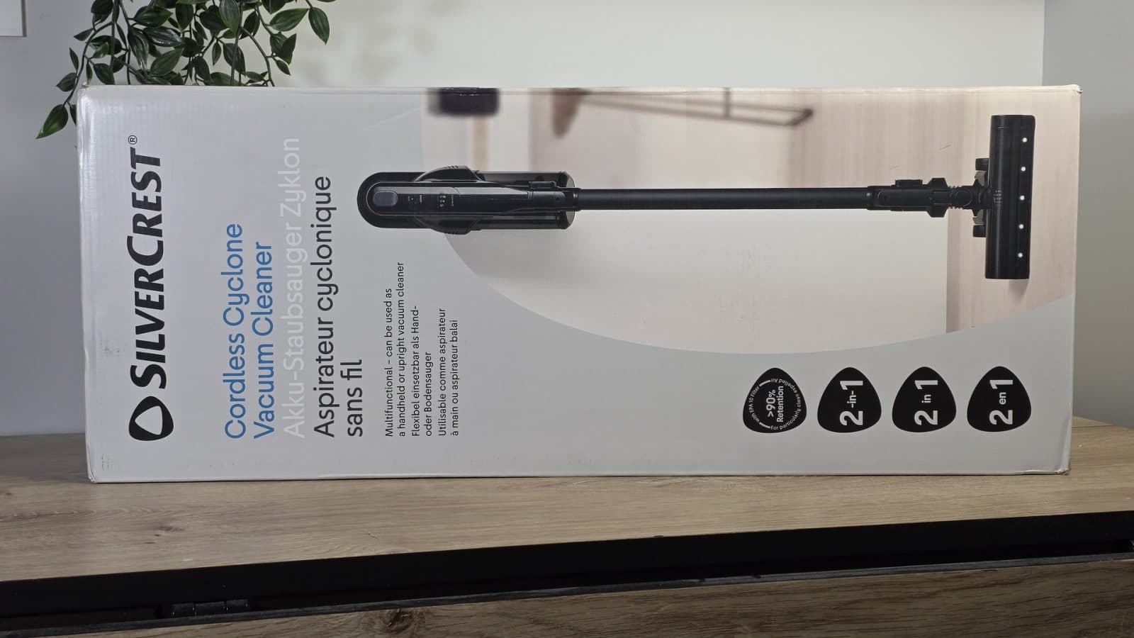 Emballage de l'aspirateur cyclonique sans fil SilverCrest de Lidl