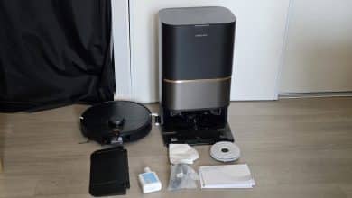 Le robot Dreame L50s Pro Ultra, sa station et tous les accessoires deballes