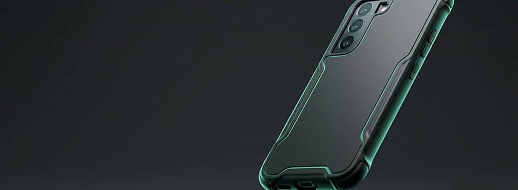 Coque de protection à coussin d'air pour smartphone, visuel du guide Rhinoshield AirX du Café du Geek