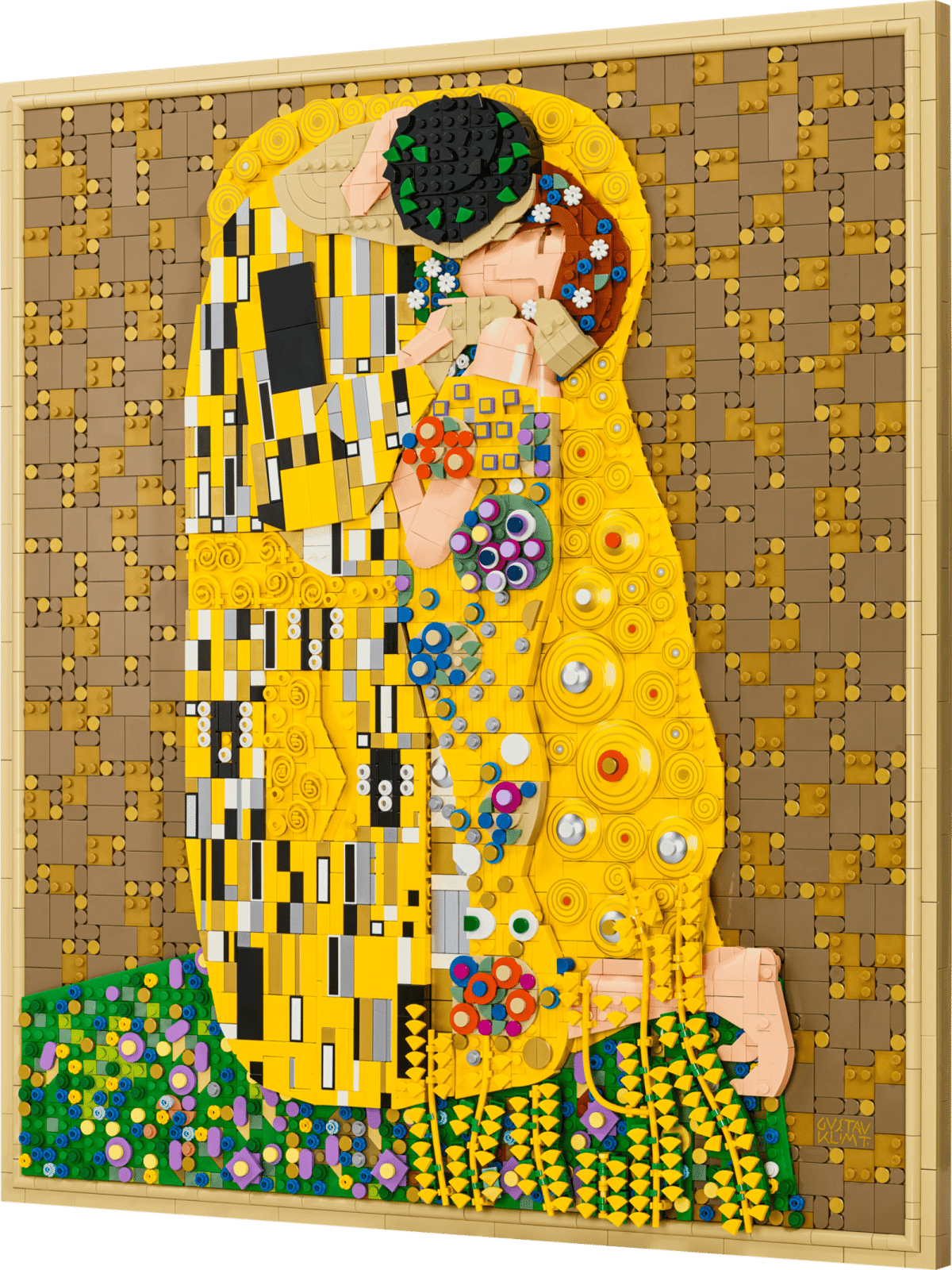 Le set LEGO Art 31221 Gustav Klimt - Le Baiser assemblé en relief mural