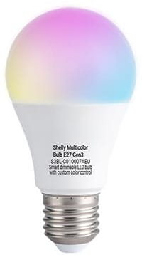 Shelly Multicolor Bulb E27 Gen3, ampoule connectée RGBW