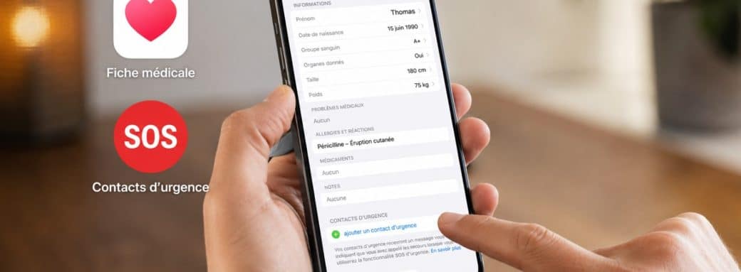 iphone fiche medicale