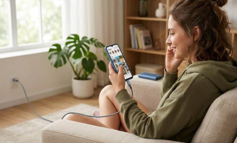 smartphone charge batterie