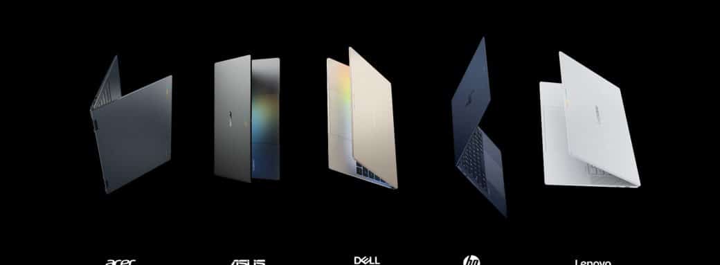 La gamme Googlebook avec les modeles Acer, ASUS, Dell, HP et Lenovo