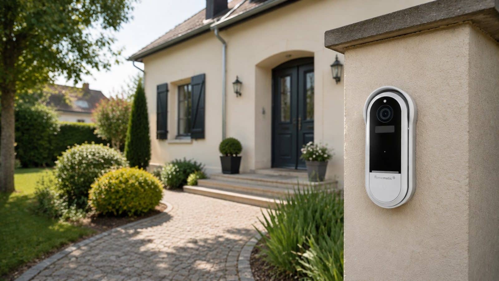 Sonnette vidéo Homematic IP installée à l