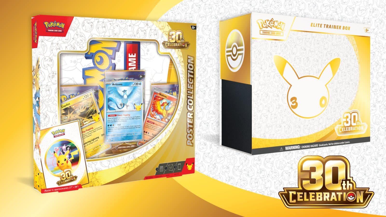 Coffret et collection de cartes Pokémon de l'extension du 30e anniversaire