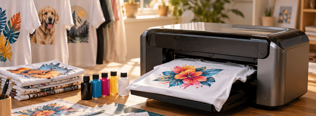 Atelier d’impression textile fleuri
