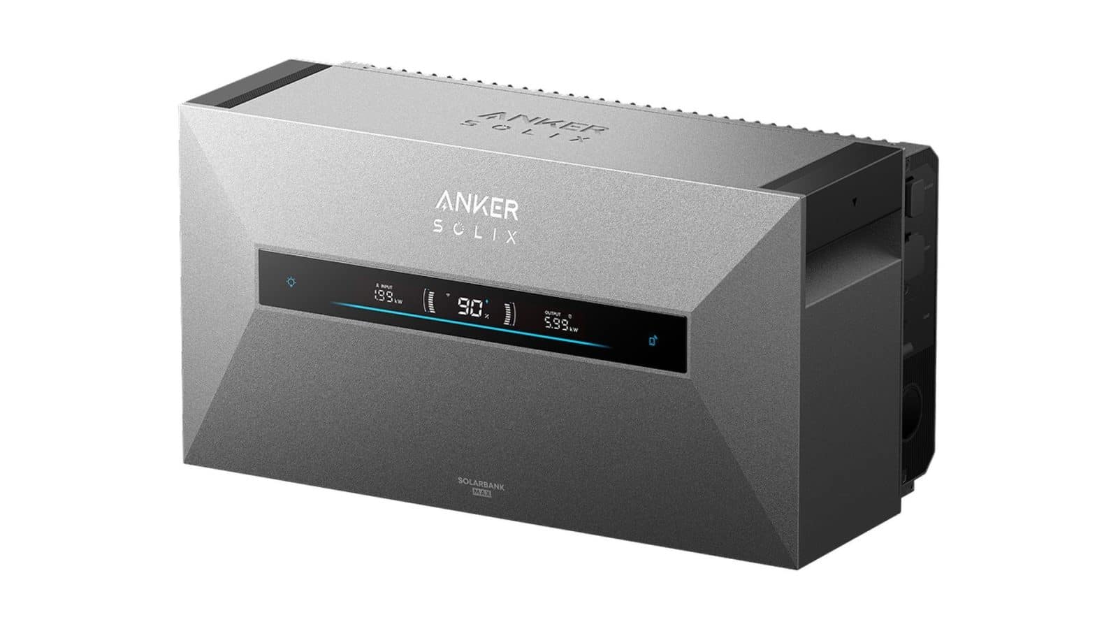 Batterie solaire domestique Anker SOLIX Solarbank Max AC avec écran en façade