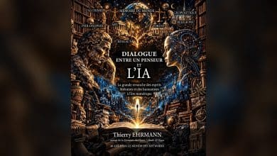 Couverture du livre Dialogue entre un penseur et l'IA de thierry Ehrmann, un livre rédigé par l'IA